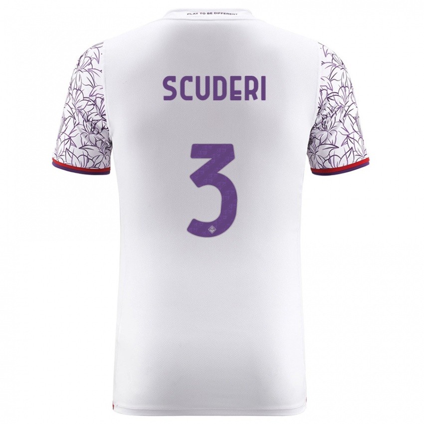 Kinder Giulio Scuderi #3 Weiß Auswärtstrikot Trikot 2023/24 T-Shirt Schweiz