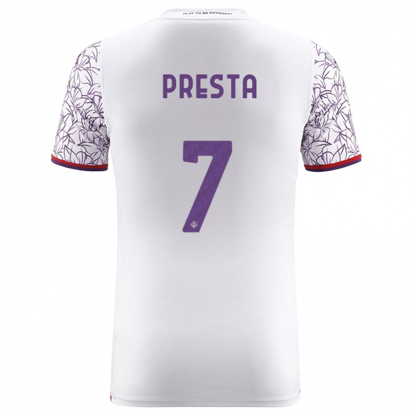 Kinder Francesco Presta #7 Weiß Auswärtstrikot Trikot 2023/24 T-Shirt Schweiz