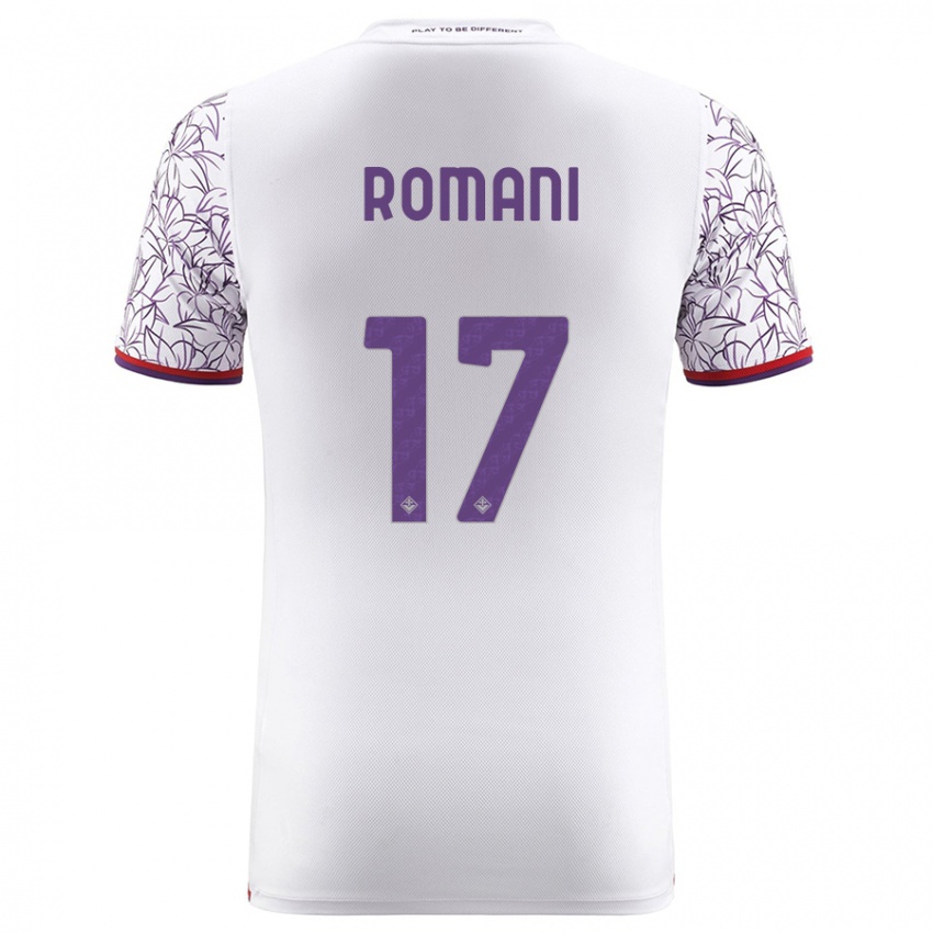 Enfant Maillot Lorenzo Romani #17 Blanc Tenues Extérieur 2023/24 T-Shirt Suisse