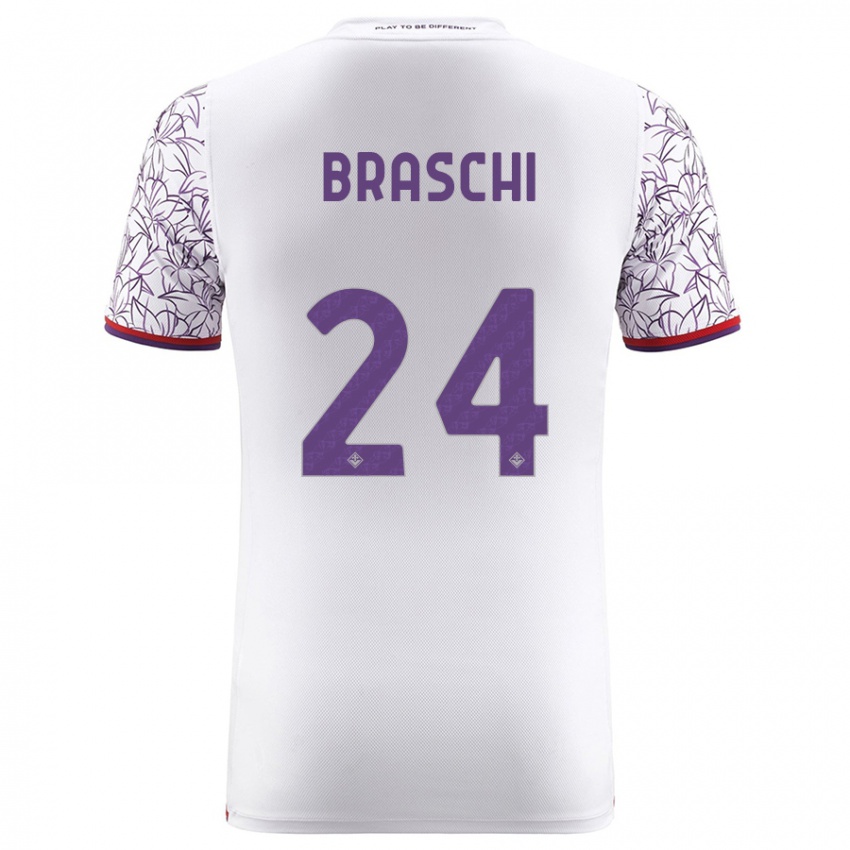 Kinder Riccardo Braschi #24 Weiß Auswärtstrikot Trikot 2023/24 T-Shirt Schweiz