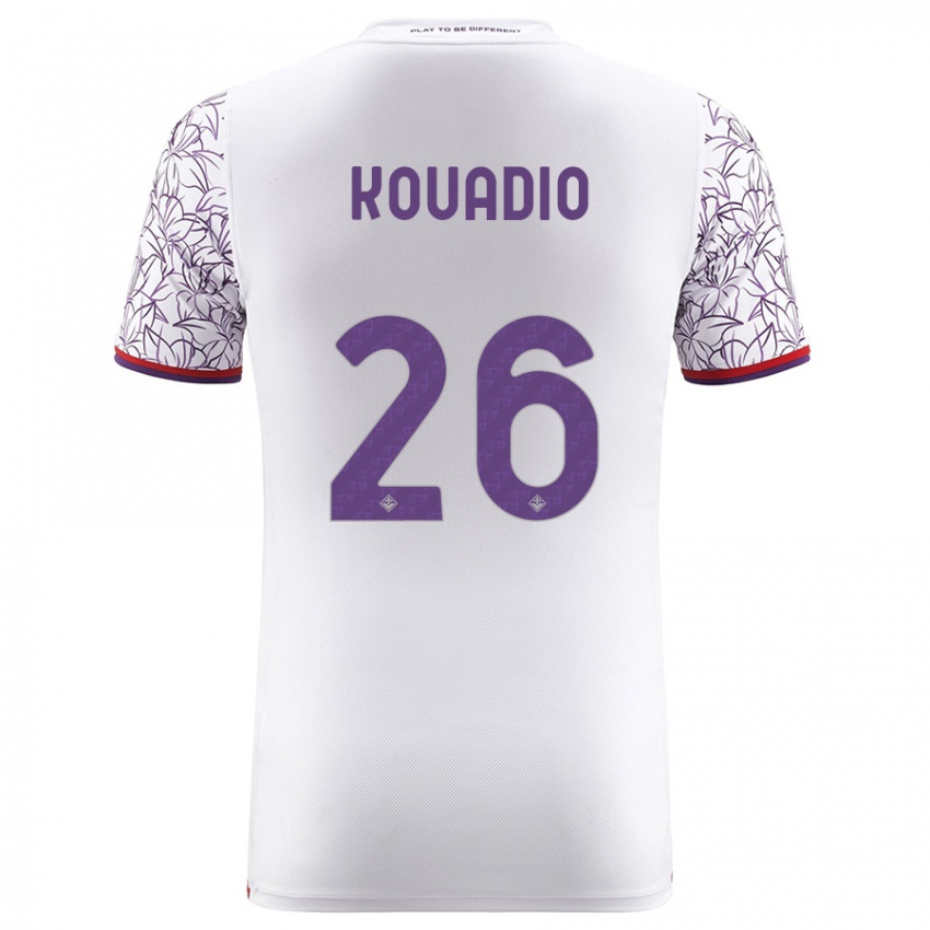 Kinder Eddy Kouadio #26 Weiß Auswärtstrikot Trikot 2023/24 T-Shirt Schweiz