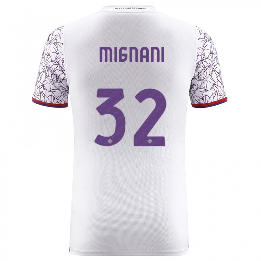 Kinder Carlo Mignani #32 Weiß Auswärtstrikot Trikot 2023/24 T-Shirt Schweiz