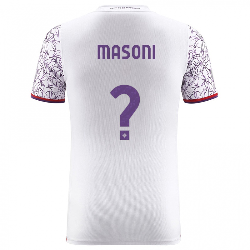 Enfant Maillot Tommaso Masoni #0 Blanc Tenues Extérieur 2023/24 T-Shirt Suisse