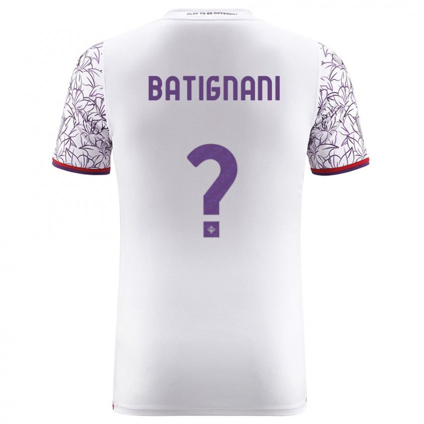 Enfant Maillot Francesco Batignani #0 Blanc Tenues Extérieur 2023/24 T-Shirt Suisse