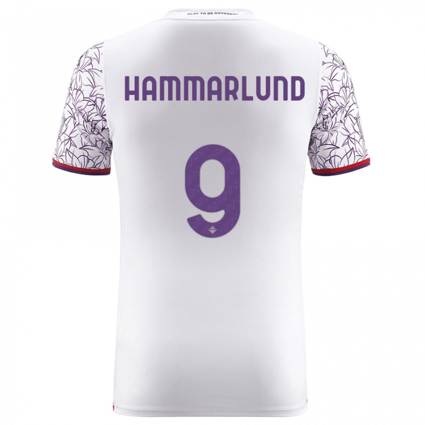 Kinder Pauline Hammarlund #9 Weiß Auswärtstrikot Trikot 2023/24 T-Shirt Schweiz