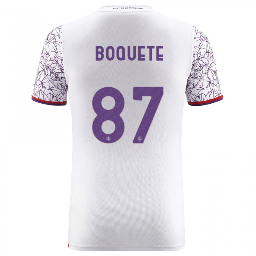 Enfant Maillot Veronica Boquete #87 Blanc Tenues Extérieur 2023/24 T-Shirt Suisse