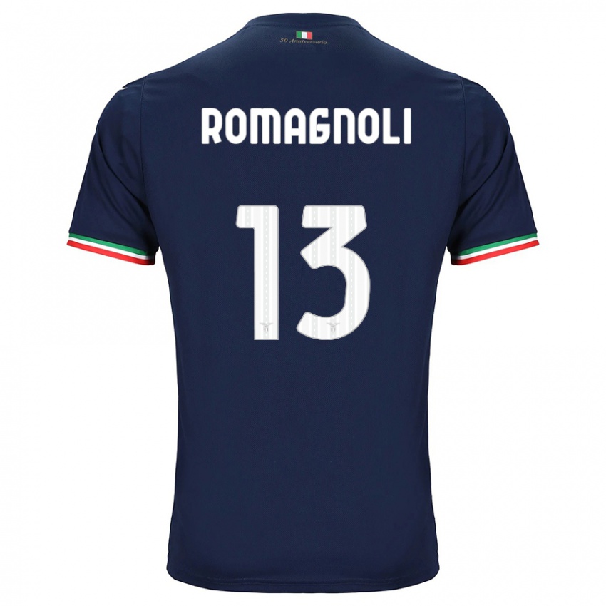 Enfant Maillot Alessio Romagnoli #13 Marin Tenues Extérieur 2023/24 T-Shirt Suisse