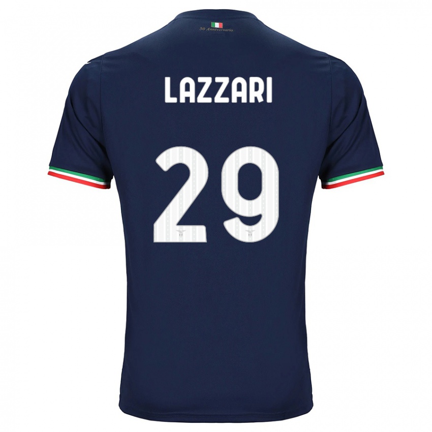Enfant Maillot Manuel Lazzari #29 Marin Tenues Extérieur 2023/24 T-Shirt Suisse