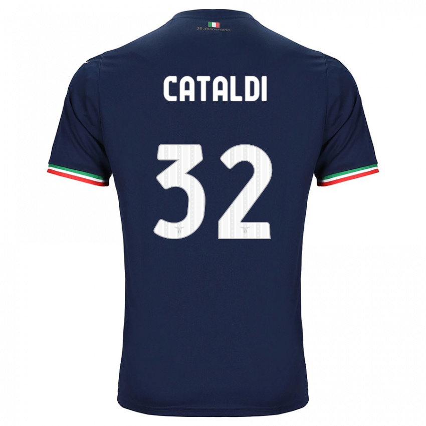 Enfant Maillot Danilo Cataldi #32 Marin Tenues Extérieur 2023/24 T-Shirt Suisse