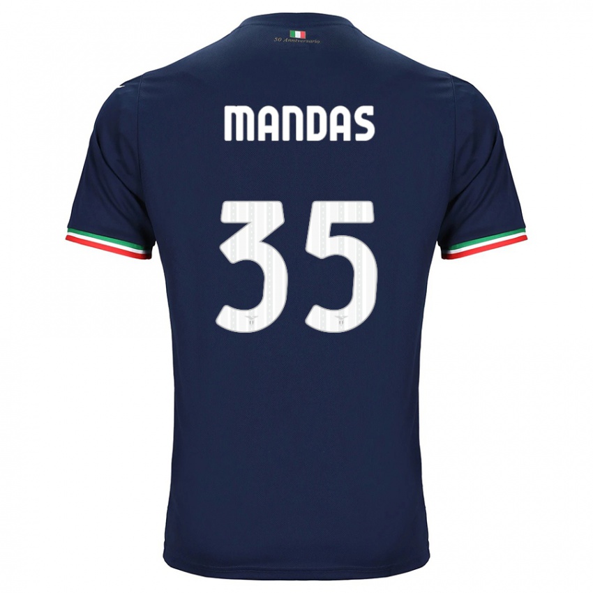 Enfant Maillot Christos Mandas #35 Marin Tenues Extérieur 2023/24 T-Shirt Suisse