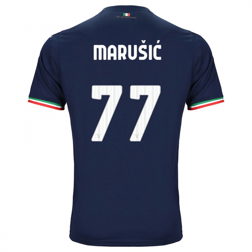 Kinder Adam Marusic #77 Marine Auswärtstrikot Trikot 2023/24 T-Shirt Schweiz