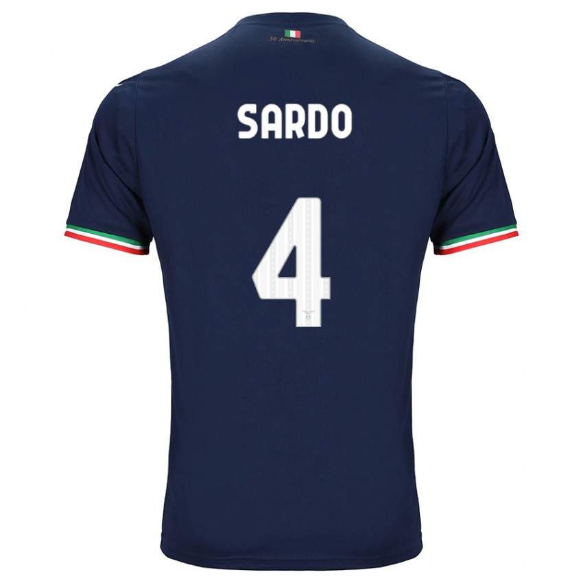 Enfant Maillot Jacopo Sardo #4 Marin Tenues Extérieur 2023/24 T-Shirt Suisse