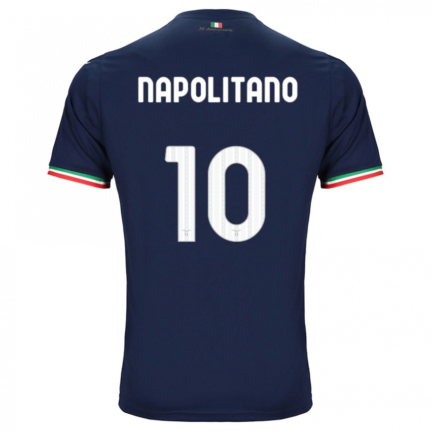Kinder Luca Napolitano #10 Marine Auswärtstrikot Trikot 2023/24 T-Shirt Schweiz