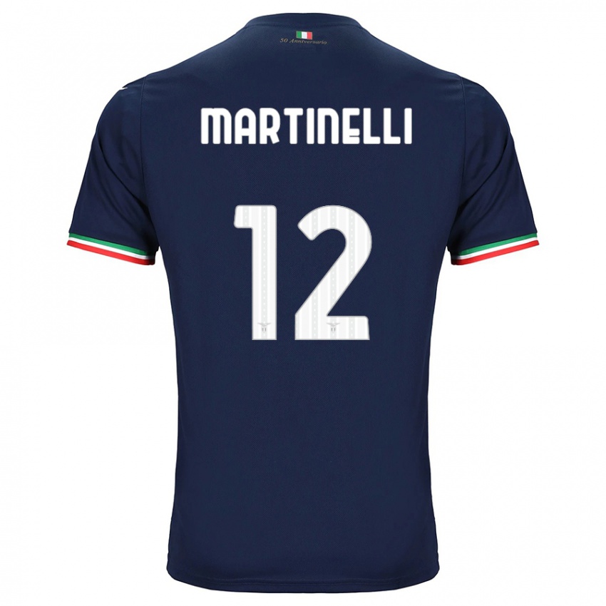 Enfant Maillot Leonardo Martinelli #12 Marin Tenues Extérieur 2023/24 T-Shirt Suisse