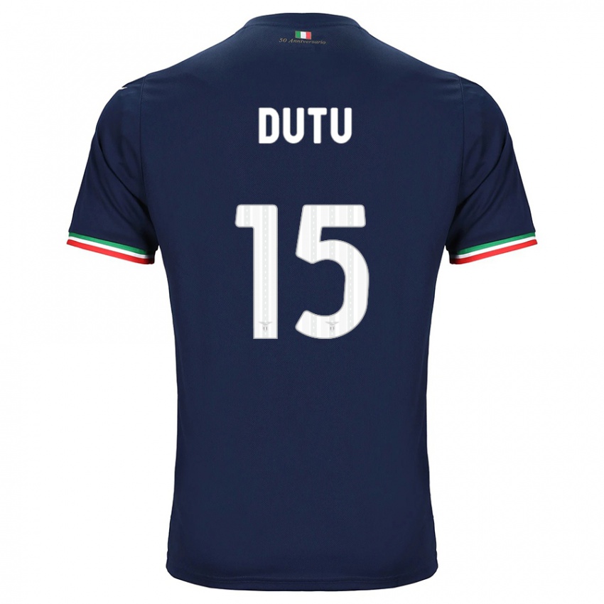 Enfant Maillot Matteo Dutu #15 Marin Tenues Extérieur 2023/24 T-Shirt Suisse