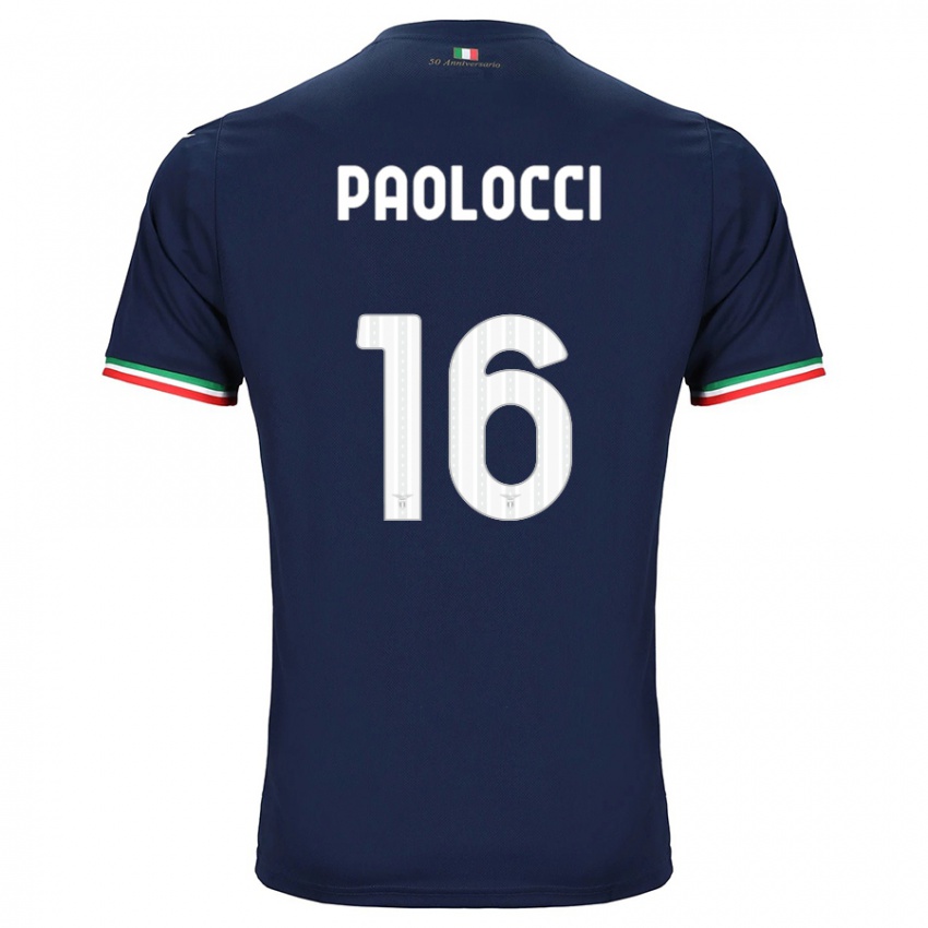 Enfant Maillot Gabriele Paolocci #16 Marin Tenues Extérieur 2023/24 T-Shirt Suisse