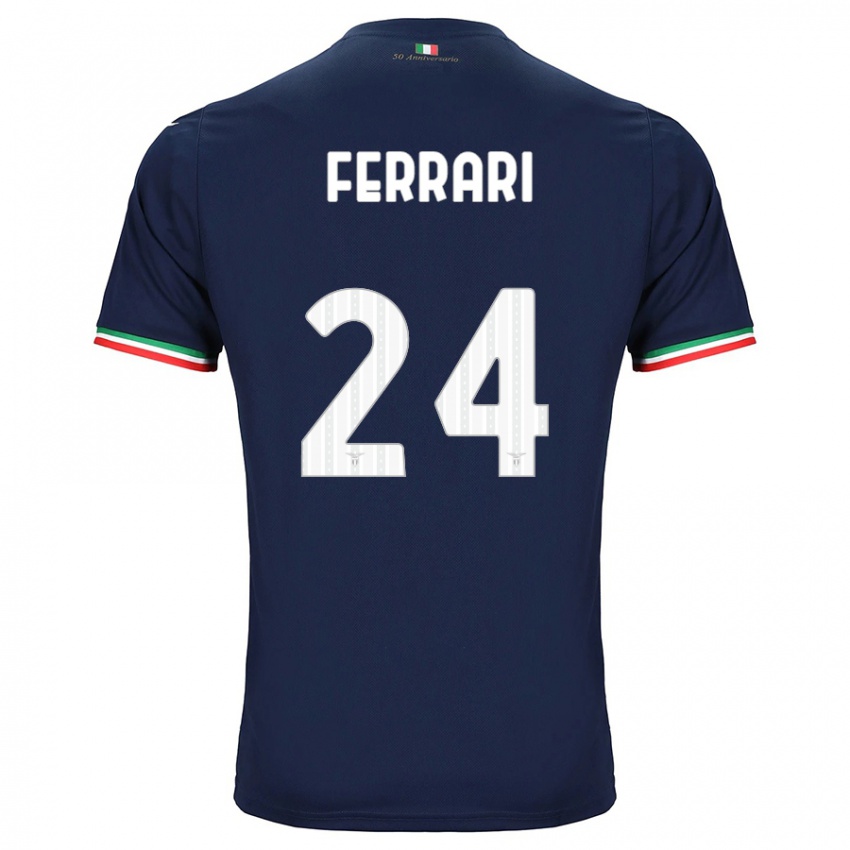 Enfant Maillot Lorenzo Ferrari #24 Marin Tenues Extérieur 2023/24 T-Shirt Suisse