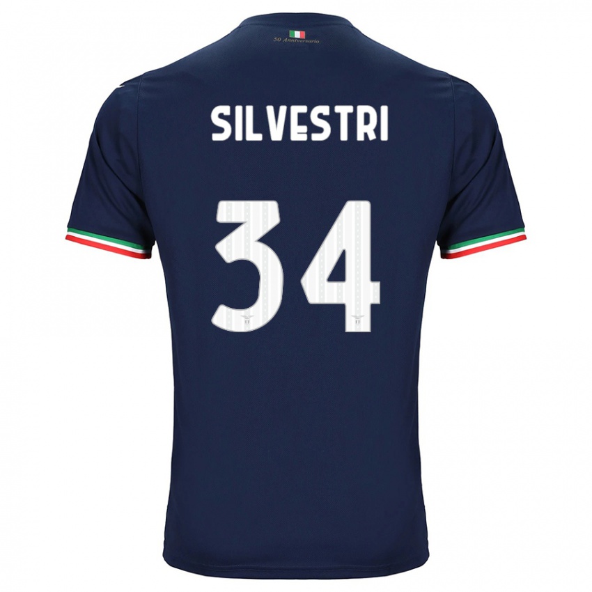 Enfant Maillot Thomas Silvestri #34 Marin Tenues Extérieur 2023/24 T-Shirt Suisse
