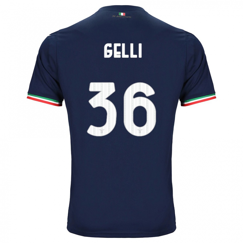 Enfant Maillot Valerio Gelli #36 Marin Tenues Extérieur 2023/24 T-Shirt Suisse