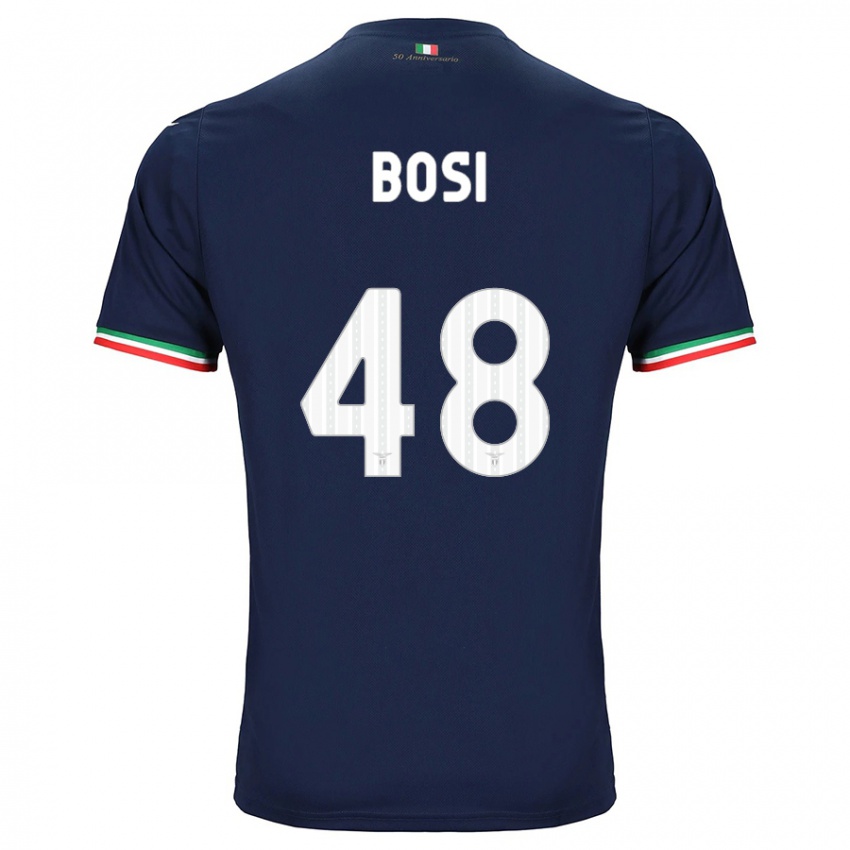 Enfant Maillot Gioele Bosi #48 Marin Tenues Extérieur 2023/24 T-Shirt Suisse