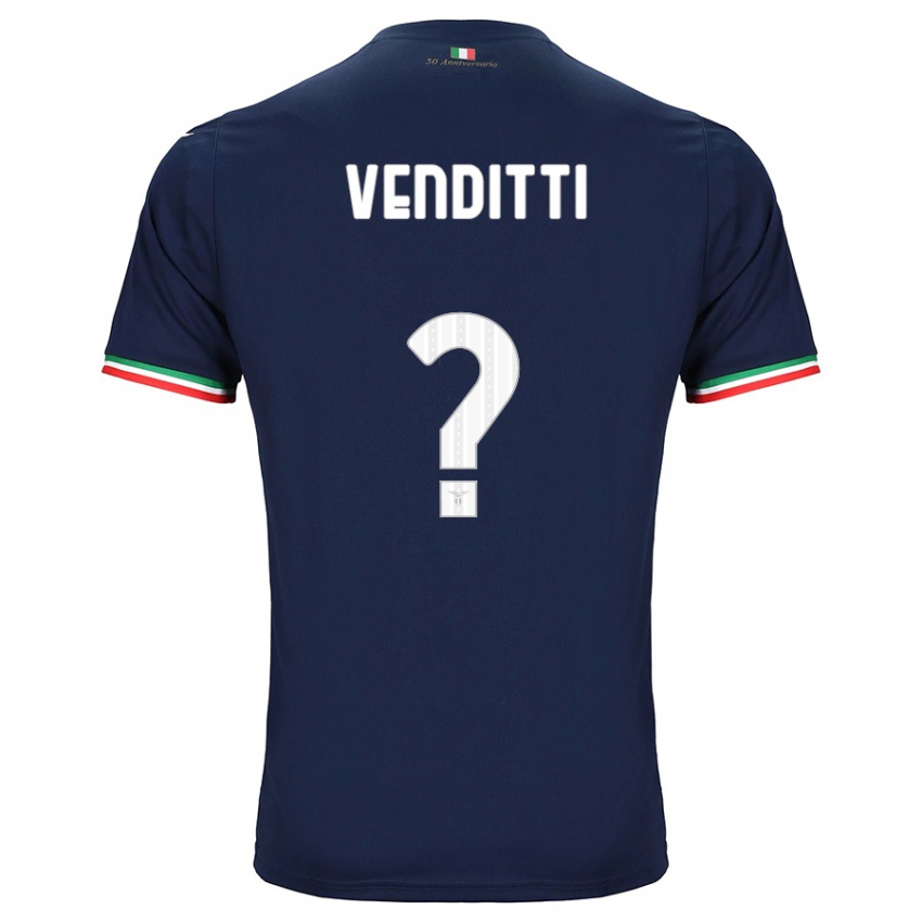 Enfant Maillot Pietro Venditti #0 Marin Tenues Extérieur 2023/24 T-Shirt Suisse