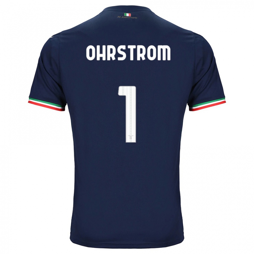 Enfant Maillot Stephanie Ohrstrom #1 Marin Tenues Extérieur 2023/24 T-Shirt Suisse