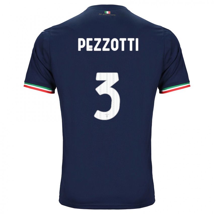 Enfant Maillot Arianna Pezzotti #3 Marin Tenues Extérieur 2023/24 T-Shirt Suisse