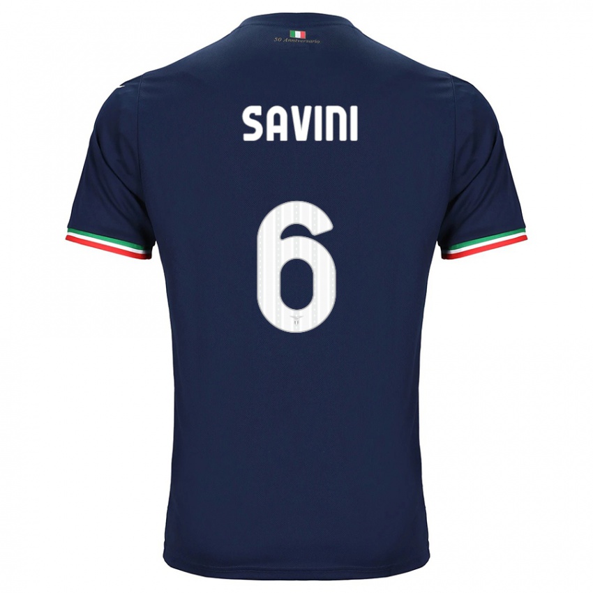 Enfant Maillot Federica Savini #6 Marin Tenues Extérieur 2023/24 T-Shirt Suisse