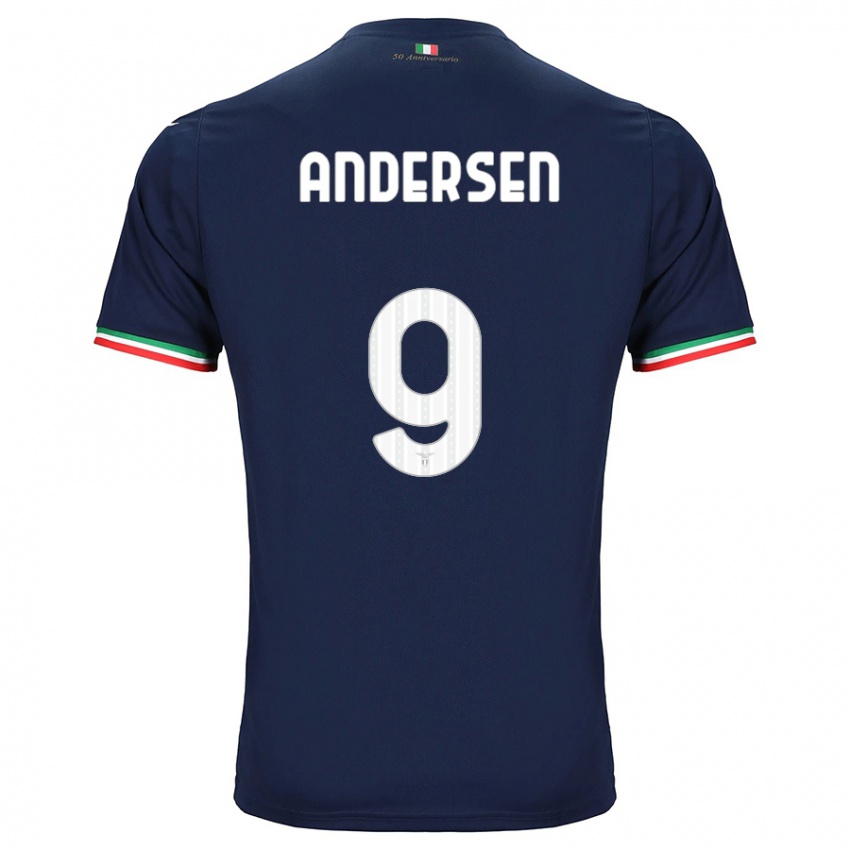 Enfant Maillot Signe Holt Andersen #9 Marin Tenues Extérieur 2023/24 T-Shirt Suisse