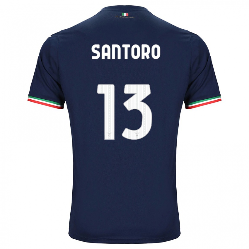Enfant Maillot Martina Santoro #13 Marin Tenues Extérieur 2023/24 T-Shirt Suisse
