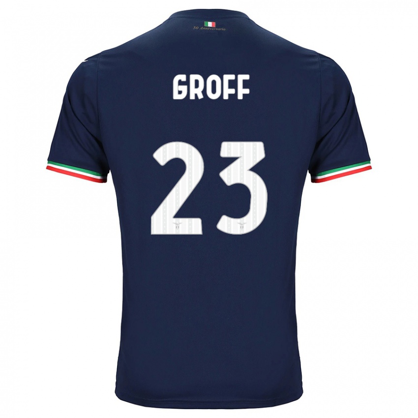 Enfant Maillot Chiara Groff #23 Marin Tenues Extérieur 2023/24 T-Shirt Suisse