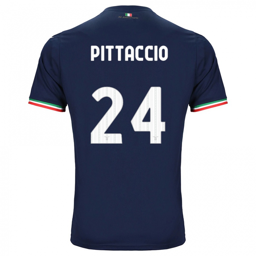 Enfant Maillot Francesca Pittaccio #24 Marin Tenues Extérieur 2023/24 T-Shirt Suisse