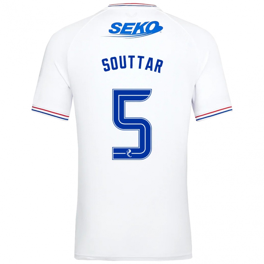 Enfant Maillot John Souttar #5 Blanc Tenues Extérieur 2023/24 T-Shirt Suisse