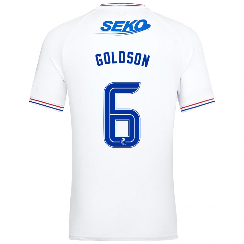 Kinder Connor Goldson #6 Weiß Auswärtstrikot Trikot 2023/24 T-Shirt Schweiz