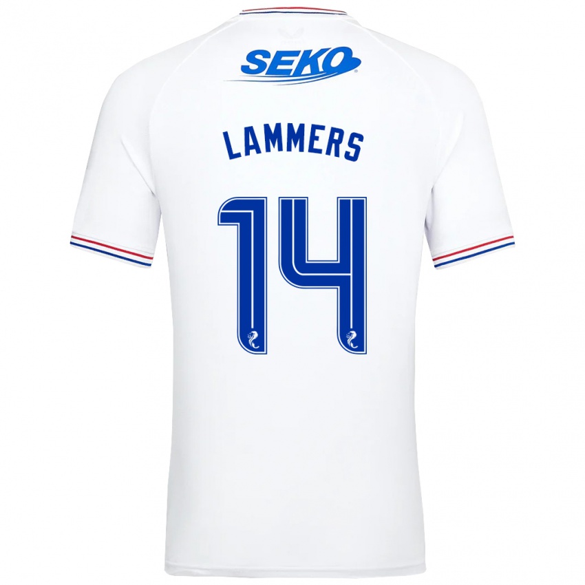 Kinder Sam Lammers #14 Weiß Auswärtstrikot Trikot 2023/24 T-Shirt Schweiz