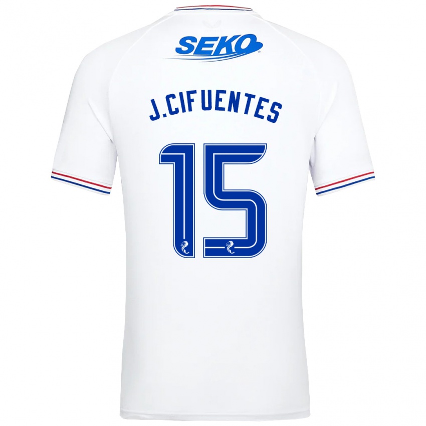 Kinder José Cifuentes #15 Weiß Auswärtstrikot Trikot 2023/24 T-Shirt Schweiz