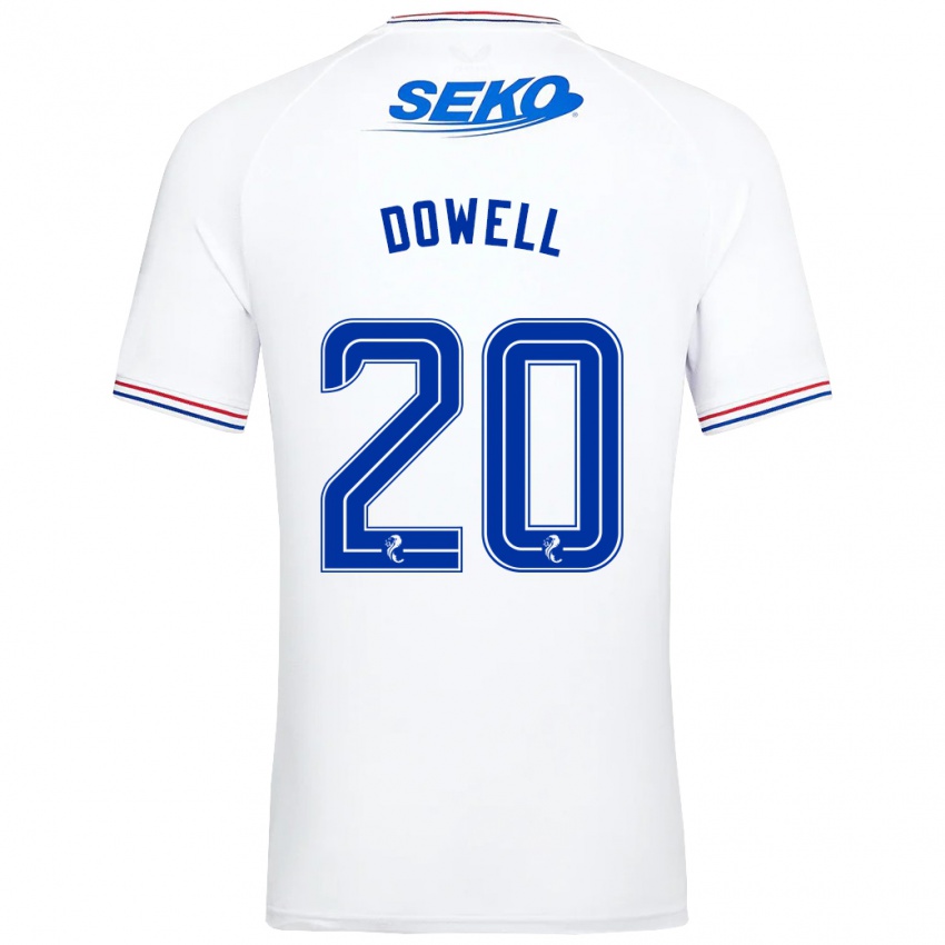 Enfant Maillot Kieran Dowell #20 Blanc Tenues Extérieur 2023/24 T-Shirt Suisse