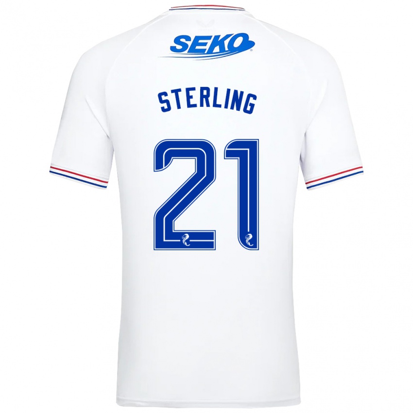 Enfant Maillot Dujon Sterling #21 Blanc Tenues Extérieur 2023/24 T-Shirt Suisse