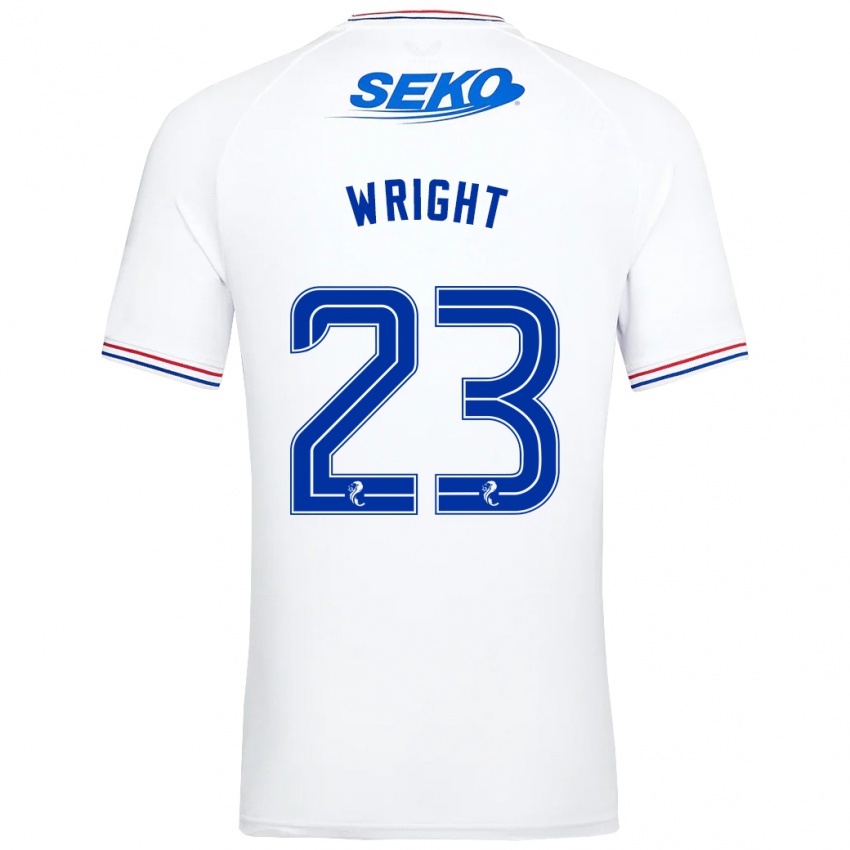 Enfant Maillot Scott Wright #23 Blanc Tenues Extérieur 2023/24 T-Shirt Suisse