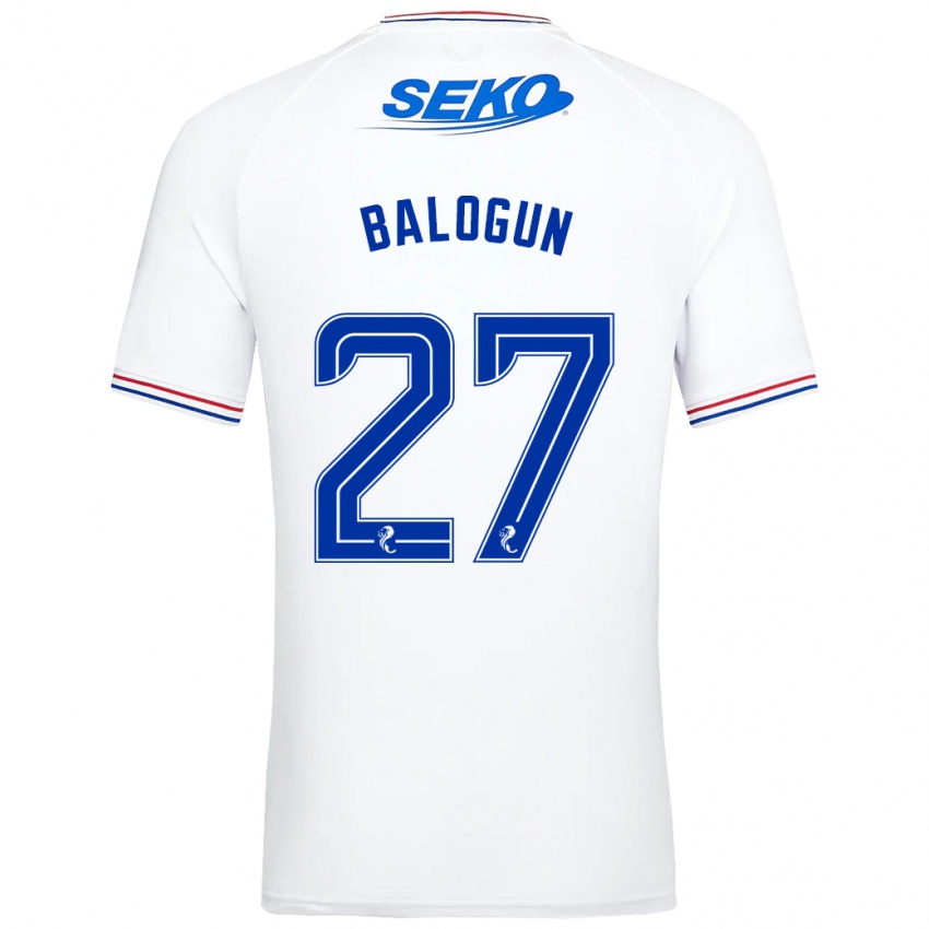 Enfant Maillot Leon Balogun #27 Blanc Tenues Extérieur 2023/24 T-Shirt Suisse