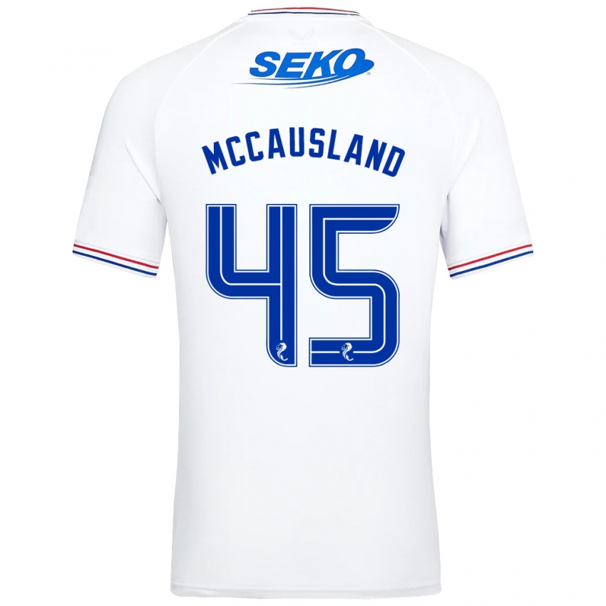 Enfant Maillot Ross Mccausland #45 Blanc Tenues Extérieur 2023/24 T-Shirt Suisse