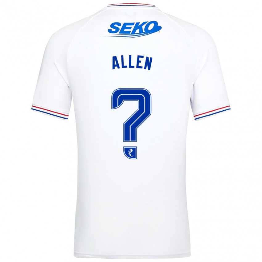 Kinder Greig Allen #0 Weiß Auswärtstrikot Trikot 2023/24 T-Shirt Schweiz