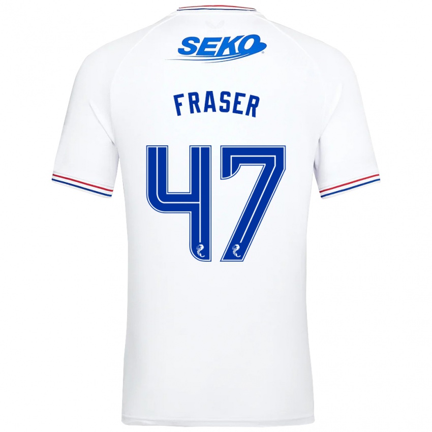 Enfant Maillot Robbie Fraser #47 Blanc Tenues Extérieur 2023/24 T-Shirt Suisse