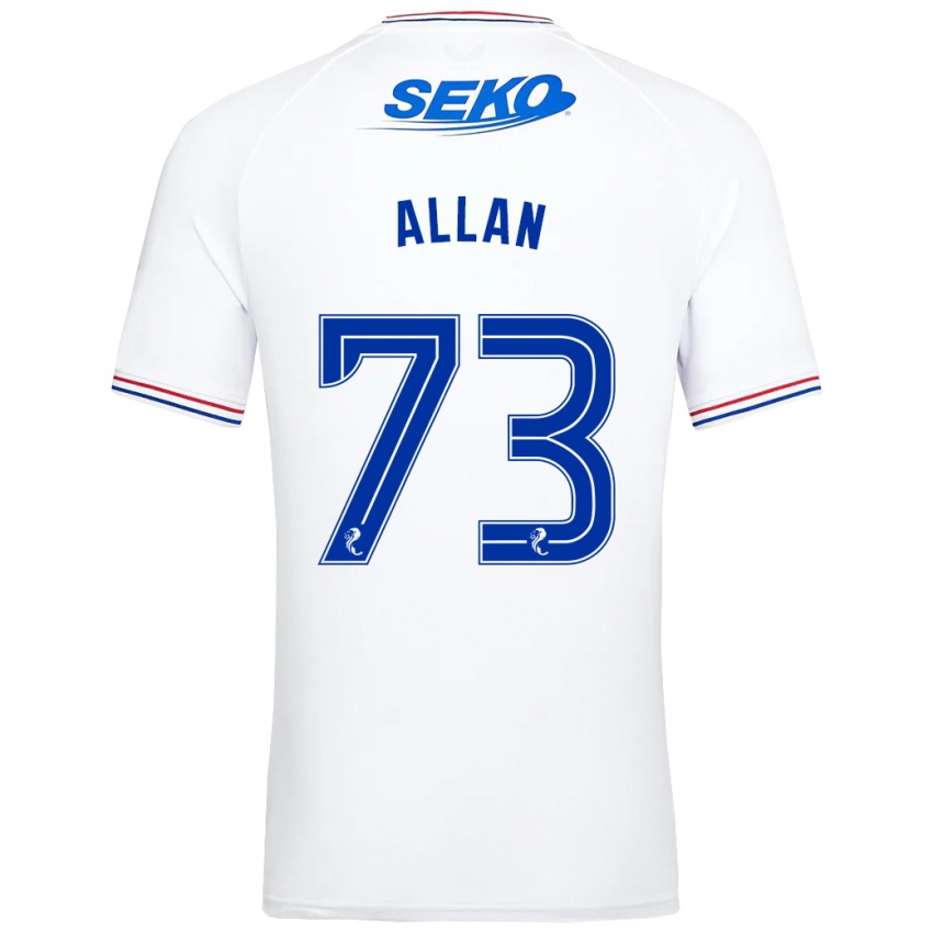 Enfant Maillot Connor Allan #73 Blanc Tenues Extérieur 2023/24 T-Shirt Suisse