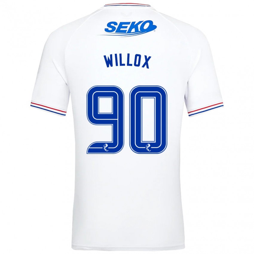 Kinder Kieron Willox #90 Weiß Auswärtstrikot Trikot 2023/24 T-Shirt Schweiz