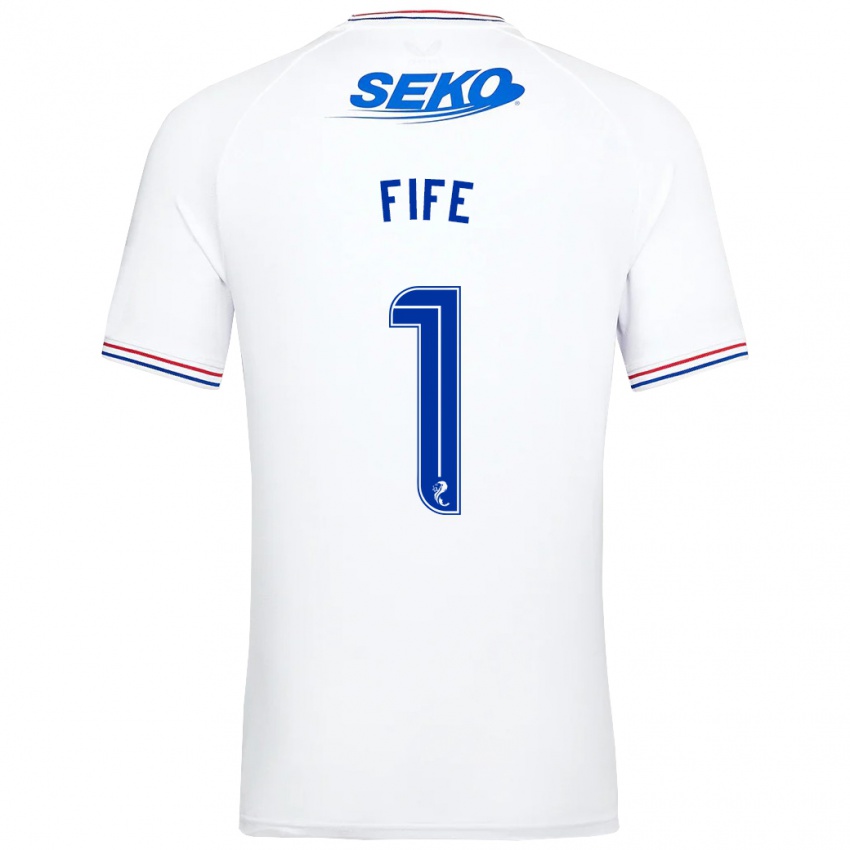 Kinder Jenna Fife #1 Weiß Auswärtstrikot Trikot 2023/24 T-Shirt Schweiz