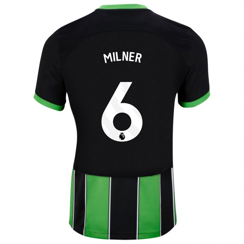 Enfant Maillot James Milner #6 Vert Noir Tenues Extérieur 2023/24 T-Shirt Suisse