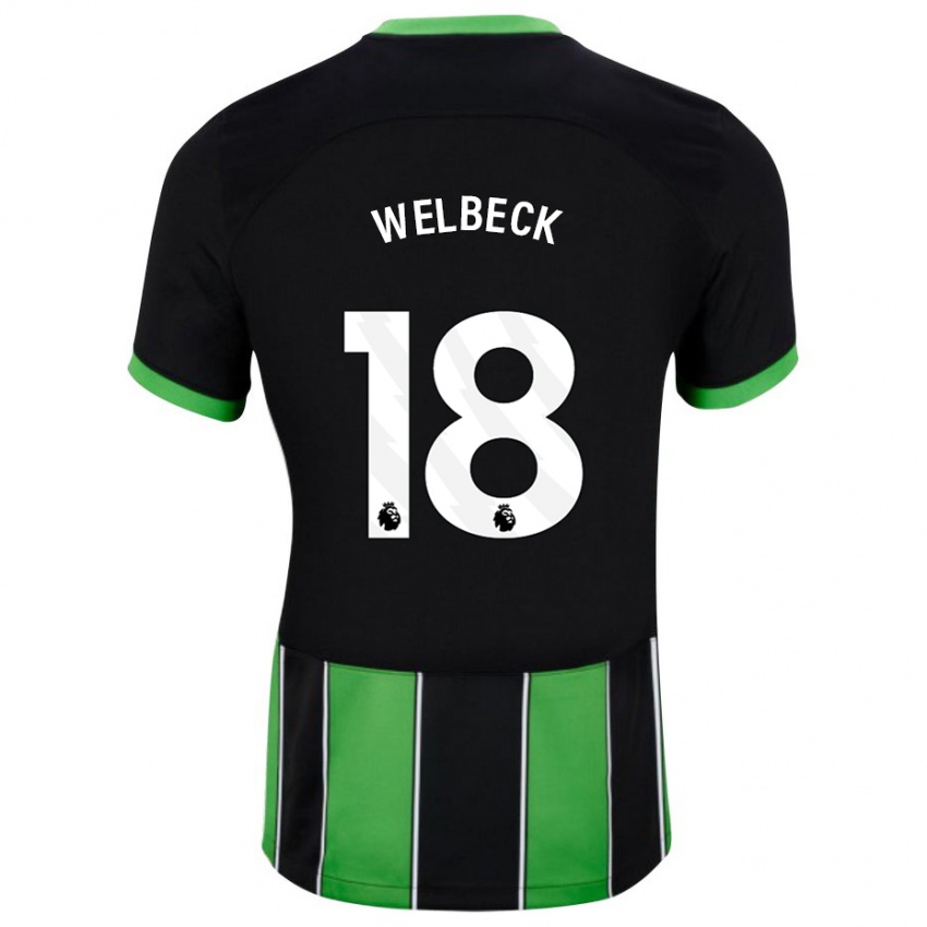 Enfant Maillot Danny Welbeck #18 Vert Noir Tenues Extérieur 2023/24 T-Shirt Suisse