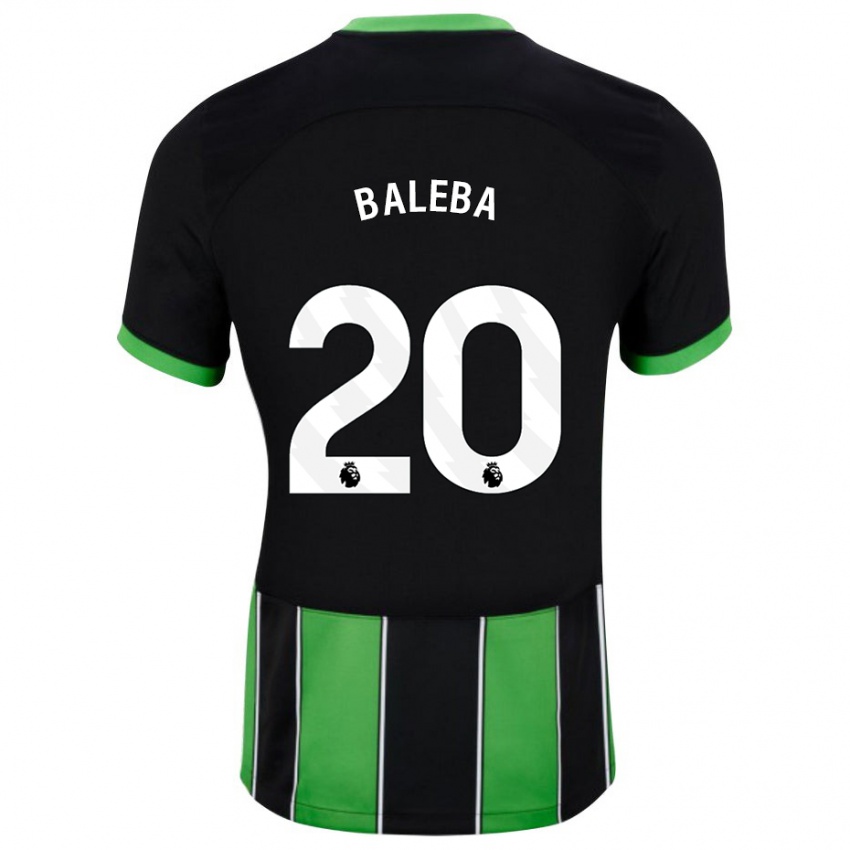 Enfant Maillot Carlos Baleba #20 Vert Noir Tenues Extérieur 2023/24 T-Shirt Suisse