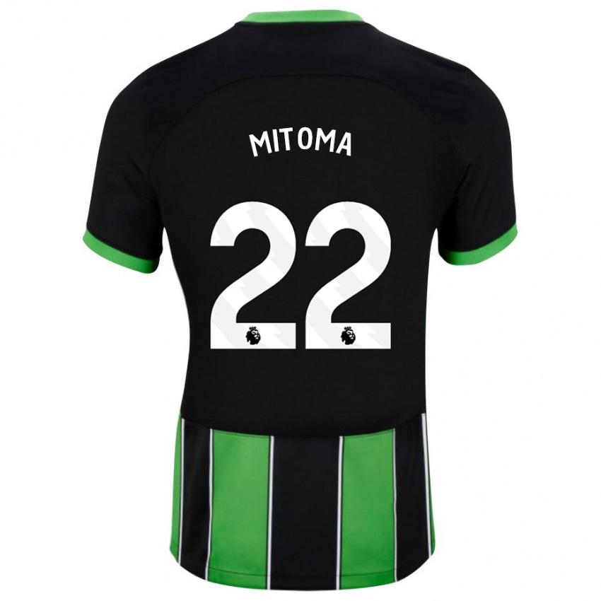Enfant Maillot Kaoru Mitoma #22 Vert Noir Tenues Extérieur 2023/24 T-Shirt Suisse